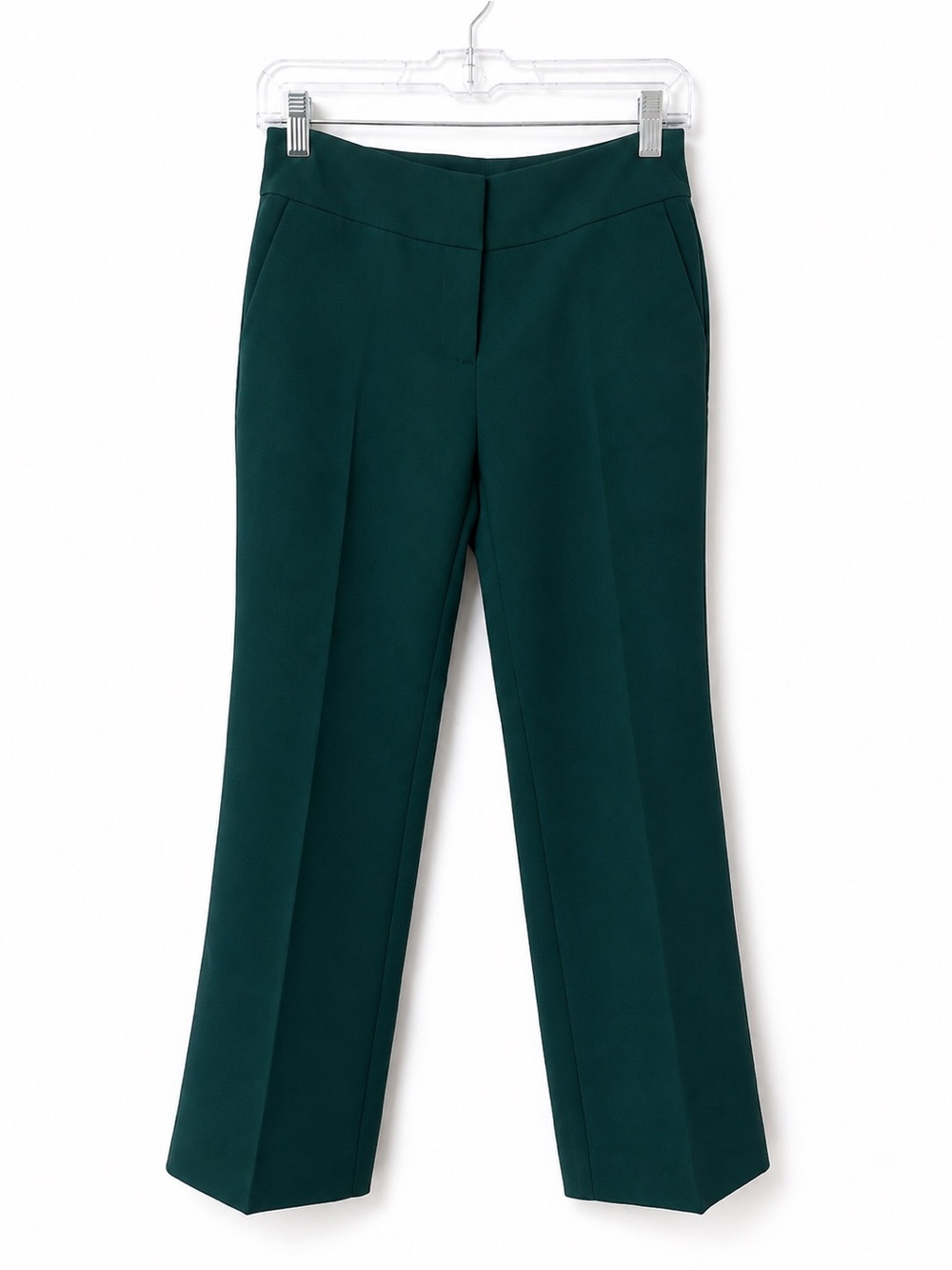 Ann Taylor Dark Teal Straight-Leg Trousers